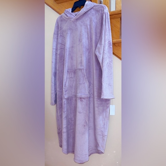 Women’s Sleepwear 32 Degrees Ladies Hooded Velour Lounger S/M,L/XL,1X/2X Purple - Picture 7 of 9